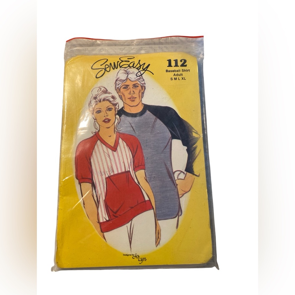Vintage Sew Easy Baseball Shirt Jersey Pattern #112- uncut